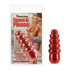 California Exotics 7 Function Tease And Please Massager, 4'', Red