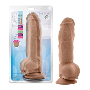 Au Naturel Big Boy Dildo 10In Mocha