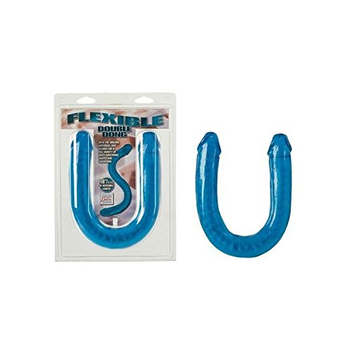 California Exotics Flexible Double Dong, Ice Blue, 18''