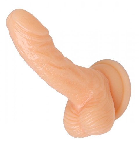 Frisky Silicone Realistic Suction Cup Mini Dildo, Flesh, 4 Inch
