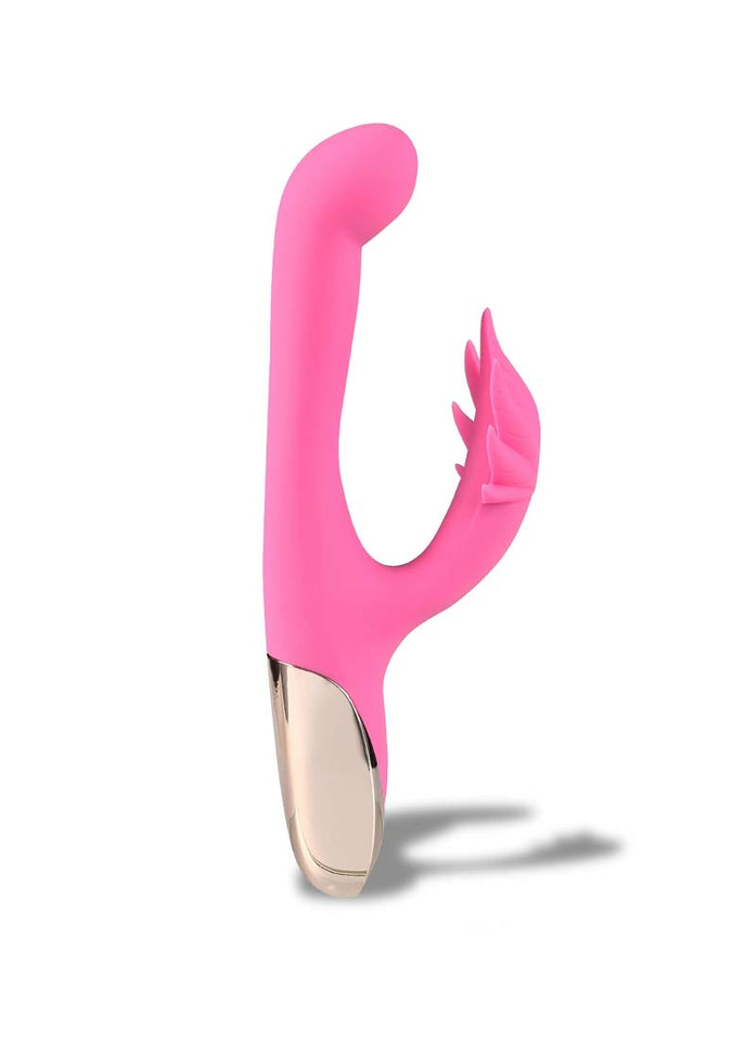 Maui Dual Motors Silicone Rabbit-Style G-Spot - Pot Leaf Shaped Clitoral Stimulator - Vibrator Rechargeable