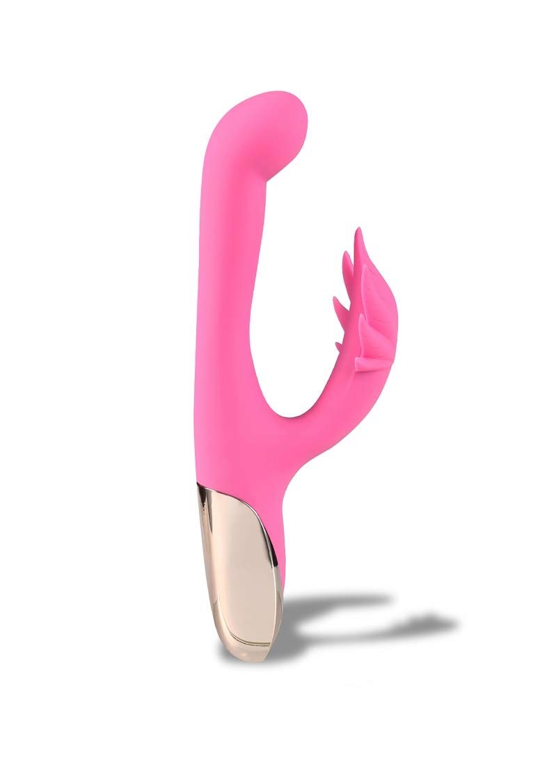 Maui Dual Motors Silicone Rabbit-Style G-Spot - Pot Leaf Shaped Clitoral Stimulator - Vibrator Rechargeable