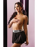 Vibes Fuck Off Pleated Skirt S/M Black