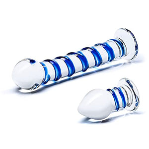 Glas 2Pc Double Glass Dildo & Butt Set