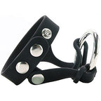 Calexotics Colt Ball Spreader Set     Silicone Male Enhancement Ring With Support Band     Sex Toys For Men     Black