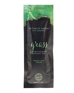 (D) Intimate Earth Grass Massa Oil Foil Sachet 1Oz