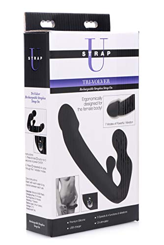 Strap U Tri-Volver Rechargeable Strapless Strap On
