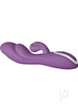 Rampage Powerful Thick Dual Silicone Rechargeable Rabbit Vibrator Purple