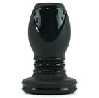 Doc Johnson Platinum Premium Silicone - The Stretch - Hollow Butt Plug - Medium - Black