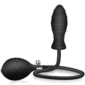 Inflatable Butt Plug, Body-Safe Silicone Anal Balloon Pump with Quick Release Valve Stretch Anal Sex Toys for Beginners and Adva