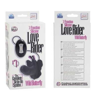 California Exotic Novelties 7-Function Silicone Love Rider Wild Butterfly - Black