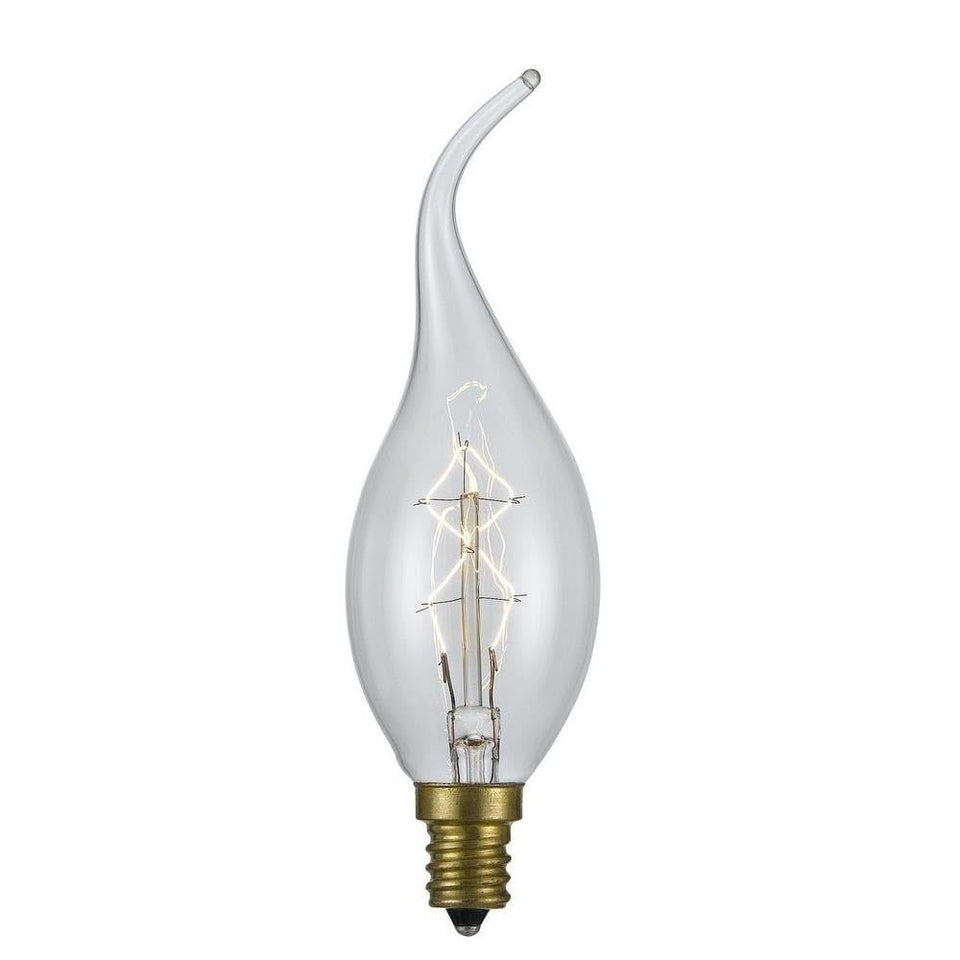 Cal Lighting Lb-7148-25W Candelabra Light Bulb From Edison Bulb Collection In Light Finish, 2.50 Inches