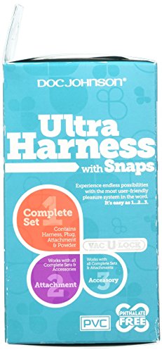 Vac-U-Lock Ultra Harness W/Snaps Black
