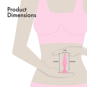 Pure Love Silicone Anal Butt Plug 4.5'', Adult Sex Toy, Classic Sex Toy, Pink