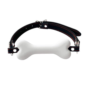 Pfylinqo Dog Bone Mouth Gag White Pet Bone Bite Ball Gag Adjustable Bondage BDSM Fetish Slave Restraints Sex Toys Slave SM Game