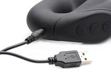 Strap U Evoke Super Charged Black Vibrating Strapless Silicone Dildo