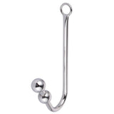 Anal Hook Stainless Steel Double Balls Rope Hook With Ring Bondage Fetish Toy For Unisex Adult