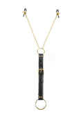 Fetish Fantasy Gold Cock Ring With Nipple Clamps