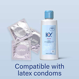K-Y Liquid Personal Lubricant 4.5 Oz Premium Natural Feeling Water-Based Lube For Men Women & Couples (Pack Of 2)
