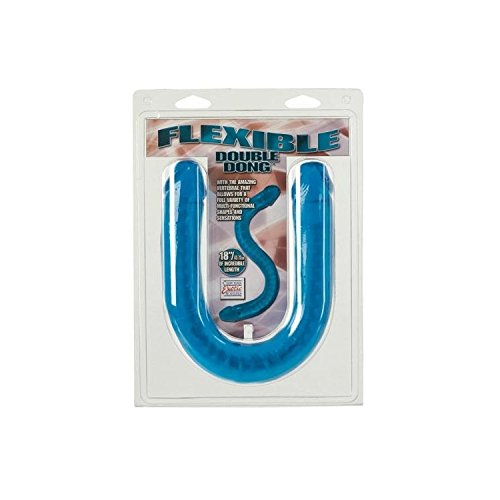 California Exotics Flexible Double Dong, Ice Blue, 18''