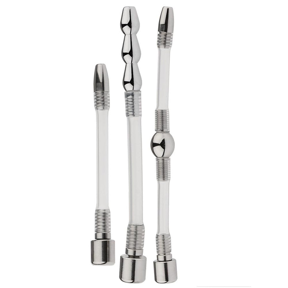 3 Pcs Urethra Trainer Set Chastity Lock Accessories Chastity Device Sex Toy Sound Urethral Plug Urethral Toy Urethral Masturbati