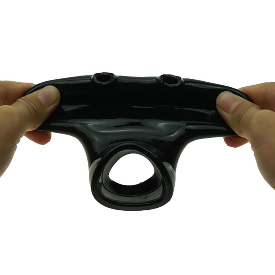 Silicone Scrotum Sleeve Testicle Cover Penis Ring Prison Bondage Male Chastity Cage Devices Cock Slave Orgasm Delay Sex Toy for