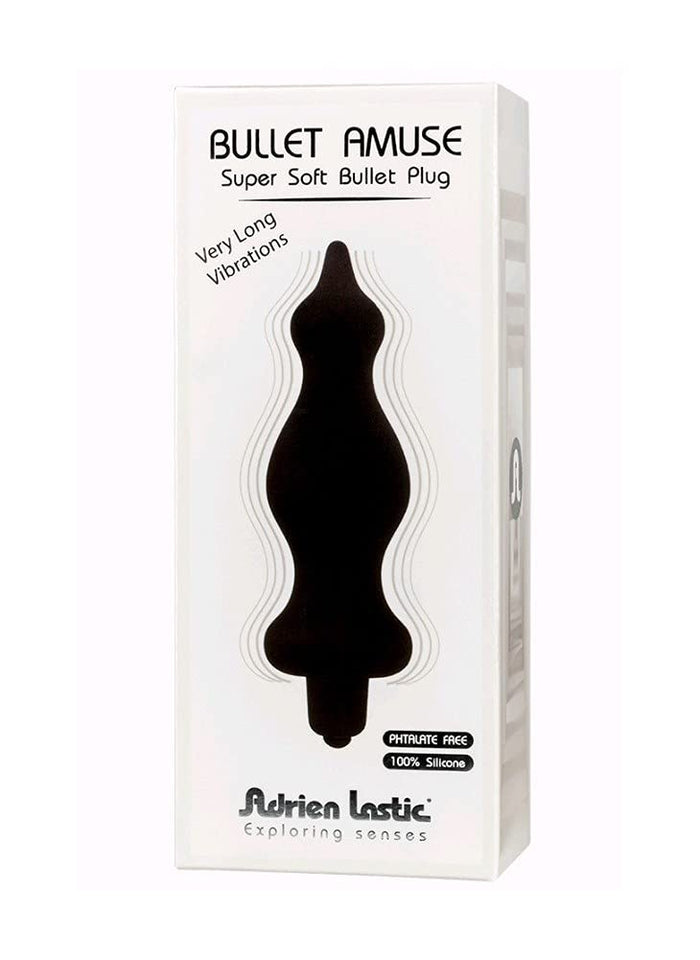 Adrien Lastic Bullet Amuse Vibrating Butt Plug, Black
