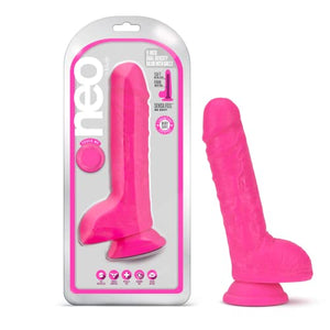 Neo Dual Density Dildo 9In Neon Pink