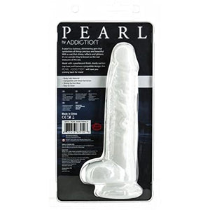 Addiction Pearl 8.5 Dong Pearl White Tpe W/ Bullet &quot;