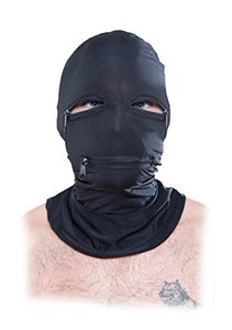 Ff Black Zipper Face Hood