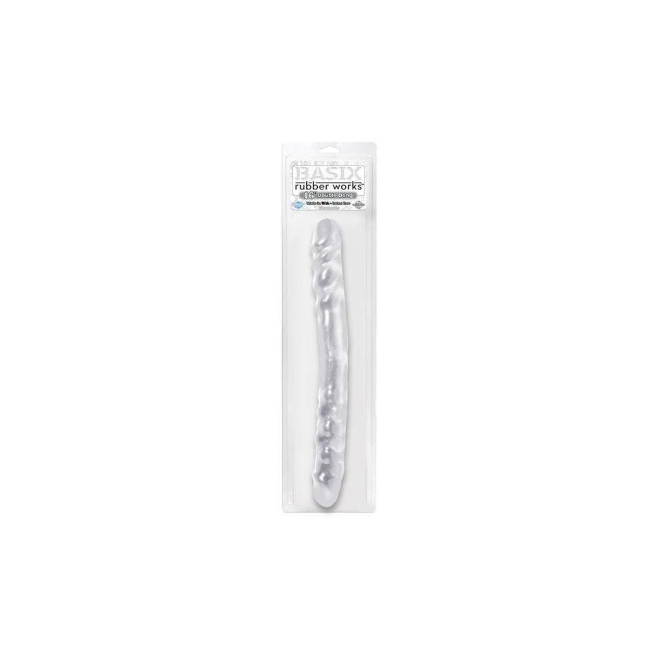 Basix Rubber Works - 16-Inch Double Dong - Clear