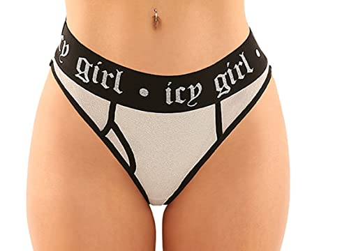 Vibes Icy Girl Brief&Thong Qs Bk/Silv