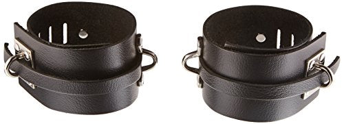 Kl Bondage Basics Leather Ankle Cuffs,Bk