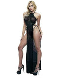 Lapdance Lace Gown Black O/S