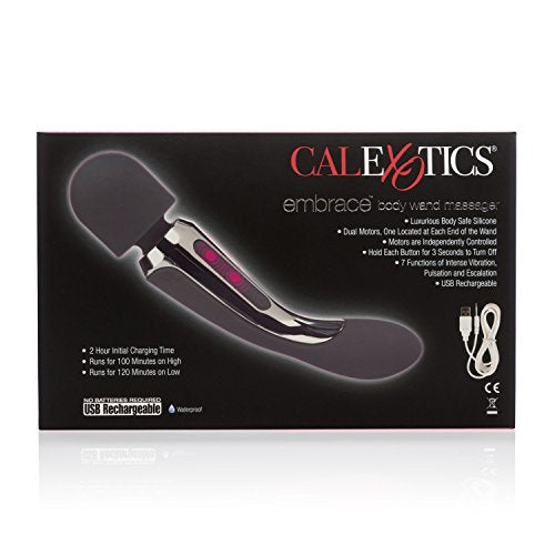 Calexotics Embrace Body Wand Massager     Silicone Waterproof Vibrator     7 Function Rechargeable Adult Sex Massager For Couple