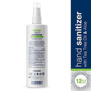 (D) Md Science Lab Premium Han Sanitizer W/ Tea Tree Oil & Aloe 12 Oz