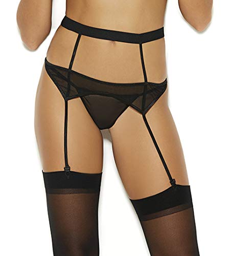 Mesh Garterbelt Black O/S