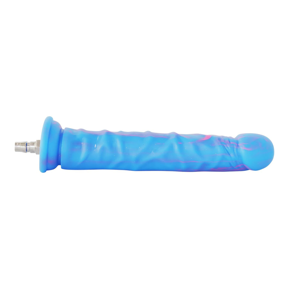 FREDORCH Realistic Monster Silicone Dildo for Sex Machine Vac-U-Lock with Quick Air Connector Device User (Blue, 24.7cm/9..72inc