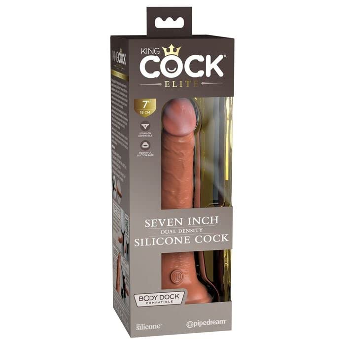 King Cock Elite Sili Dual Density 7In Ta