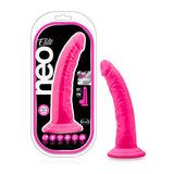 Neo Elite 7.5In Silicone Dual Density Cock Neon Pink