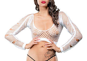 Naughty Girl Sexy Legging White O/S (Net)