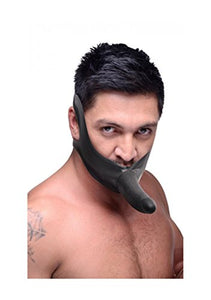 Master Series Strap On Dildo Face Mouth Gag, Black