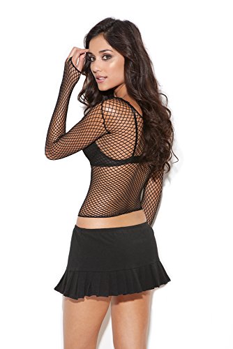 Elegant Moments Women'S Pleated Mini Skirt, Black, Medium/Large