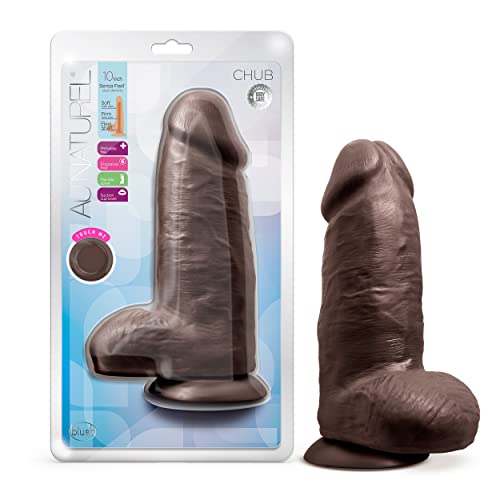 Au Naturel Chub Dildo 10In Chocolate