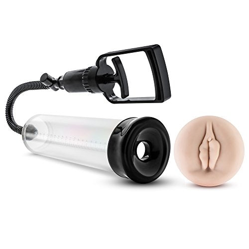 Blush Performance Vx4 - All Natural Male Enhancing Penis Enlargement And Vibrating Masturbation Pump - 2 Ultra Soft Pump Sleeves, Cock Ring For Max Pleasure - 8.5&quot; High Impact Polycarbonate Cylinder