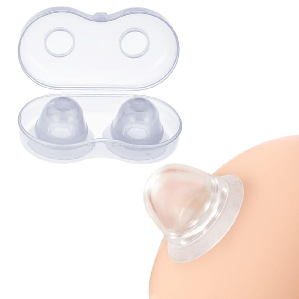 1 Pair Nipple Suckers for Pressure, Nipple Toys for Women, Soft Silicone Nipple Corrector Nipple Sucker Suction Breast Stimulato