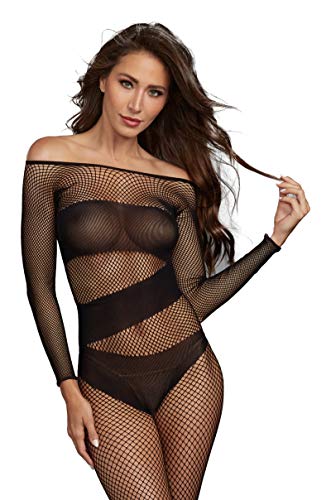 Dreamgirl Women'S Bodystockings, Black, One Size