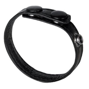 The Macho Collection Adjustable Snap Cock Ring, Black