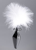 Fluffer Bunny Tail Glass Anal Plug