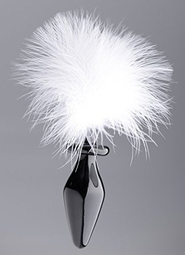 Fluffer Bunny Tail Glass Anal Plug